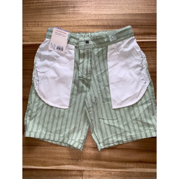 Cat & Jack Boys Green Striped Shorts With Pockets Size 8 - Picture 4 of 12